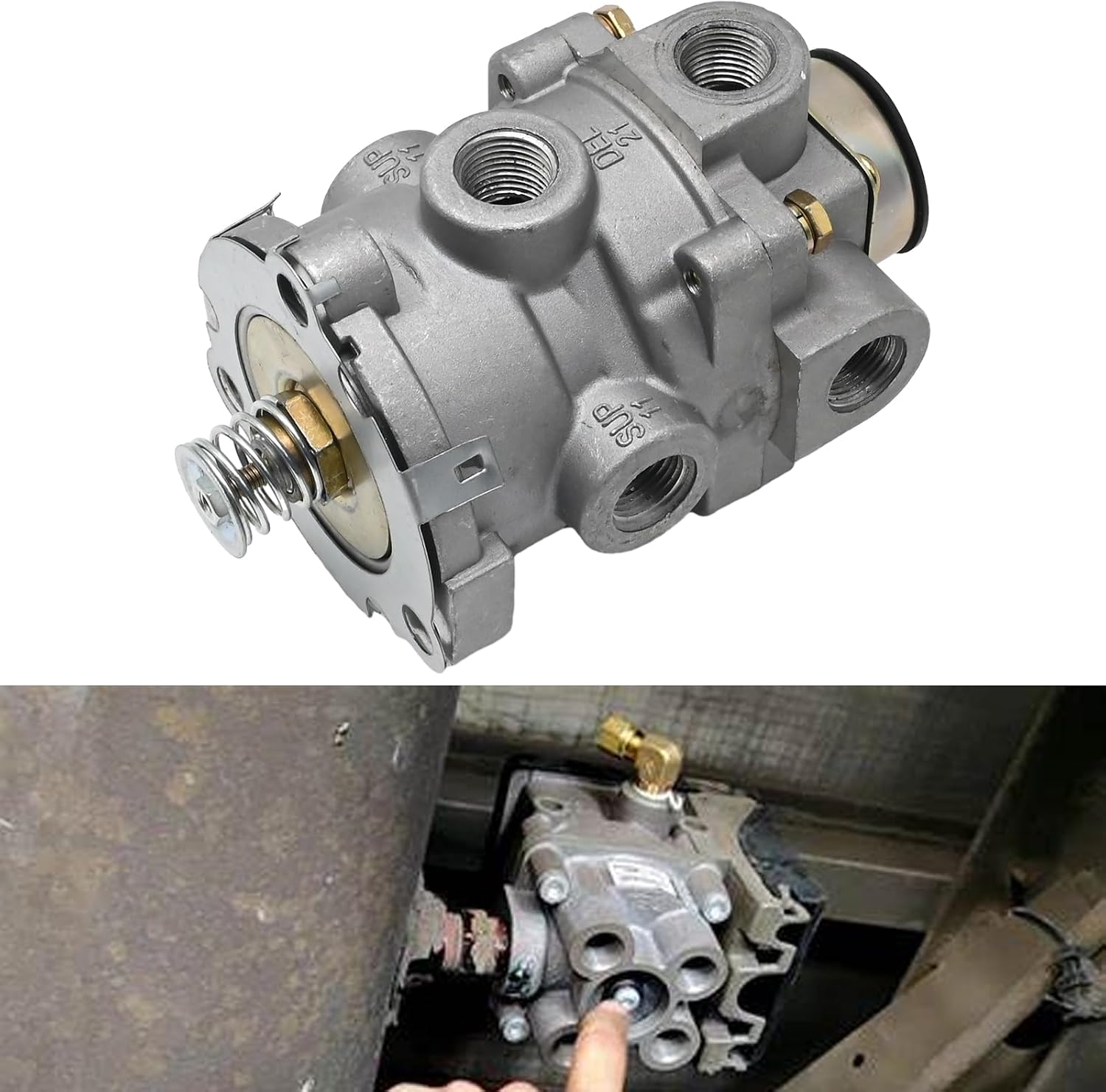 EATAKWARD 286171 E-6 Truck Brake Valve E6 Dual Circuit Foot Control Brake Foot Control Valve Replaces KN22140, 286171N and 286171X