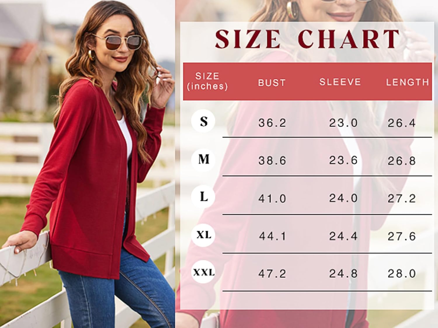 Womens Casual Lightweight Long Sleeve Cardigan Flowy Soft Open Front Knit Cardigan Sweaters - Image 6