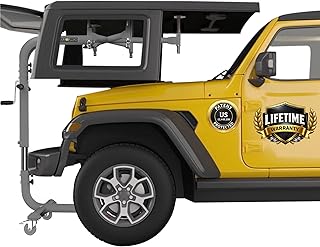 Hard Top Remover Lift for Jeep Wranglers: 1997-to-Present JK JKU JL JLU TJ CJ, 2&4 Door Lifted Jeeps, 4 Door Bronco. Easy Assembly. One Person System. Hardtop Removal/Installation in Minutes. Patented
