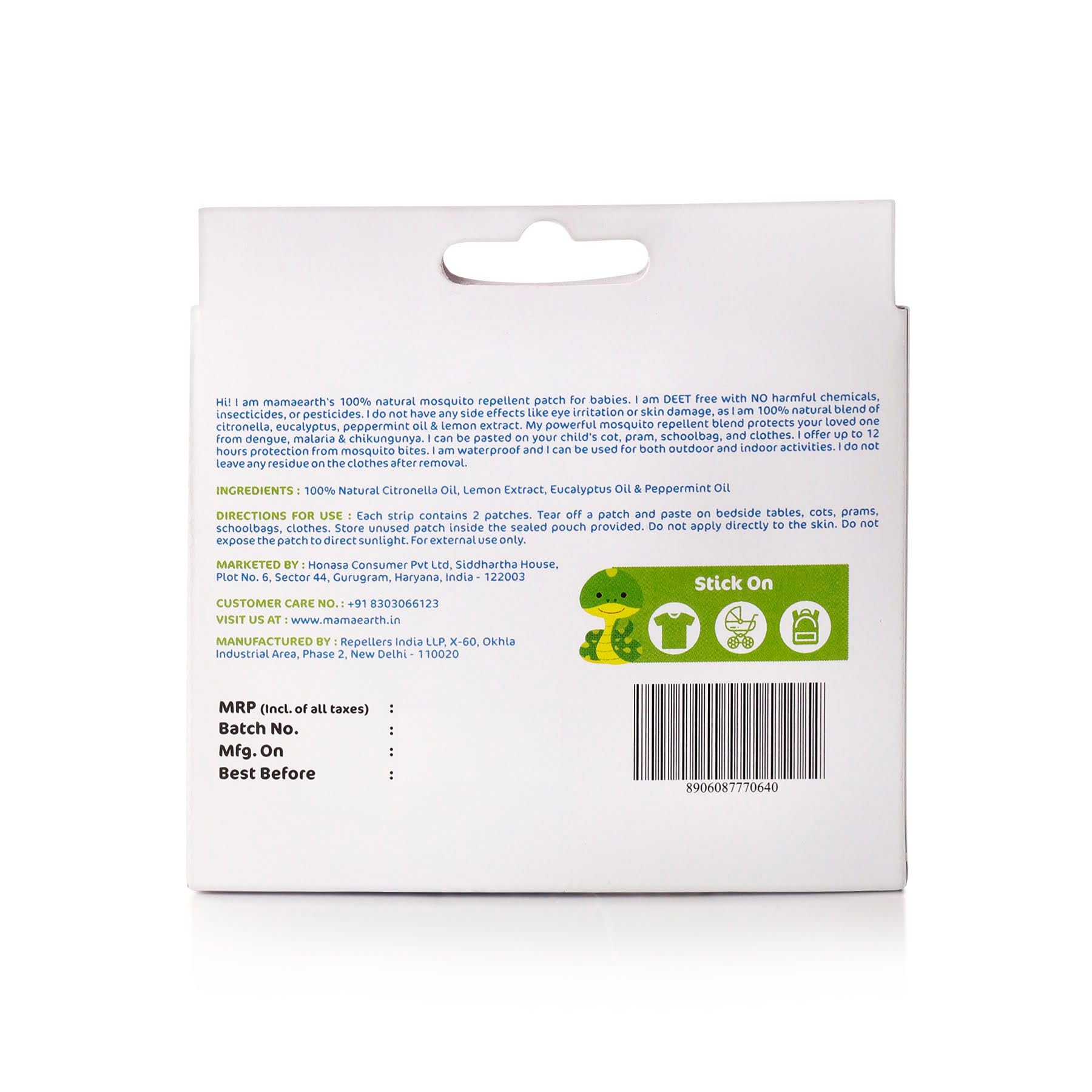 Mamaearth Natural Mosquito Repellent Patches - 24 pcs (Pack of 2) | Waterproof | Family Safe | Strong Adhesive - Image 5 thumbnail