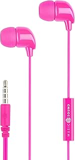 Music Sound | Fullcolor In-Ear Earphones with Wired and Microphone – Jack 3.5 mm – Pink