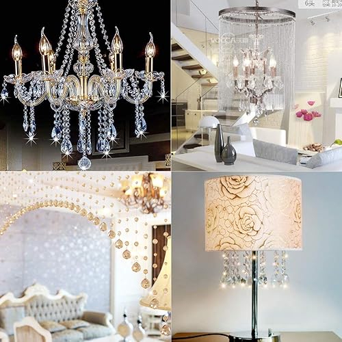 Miniatura 7 de HD Colgante de cristal transparente piezas de prismas de vidrio colgantes atrapa luz solar para el hogar