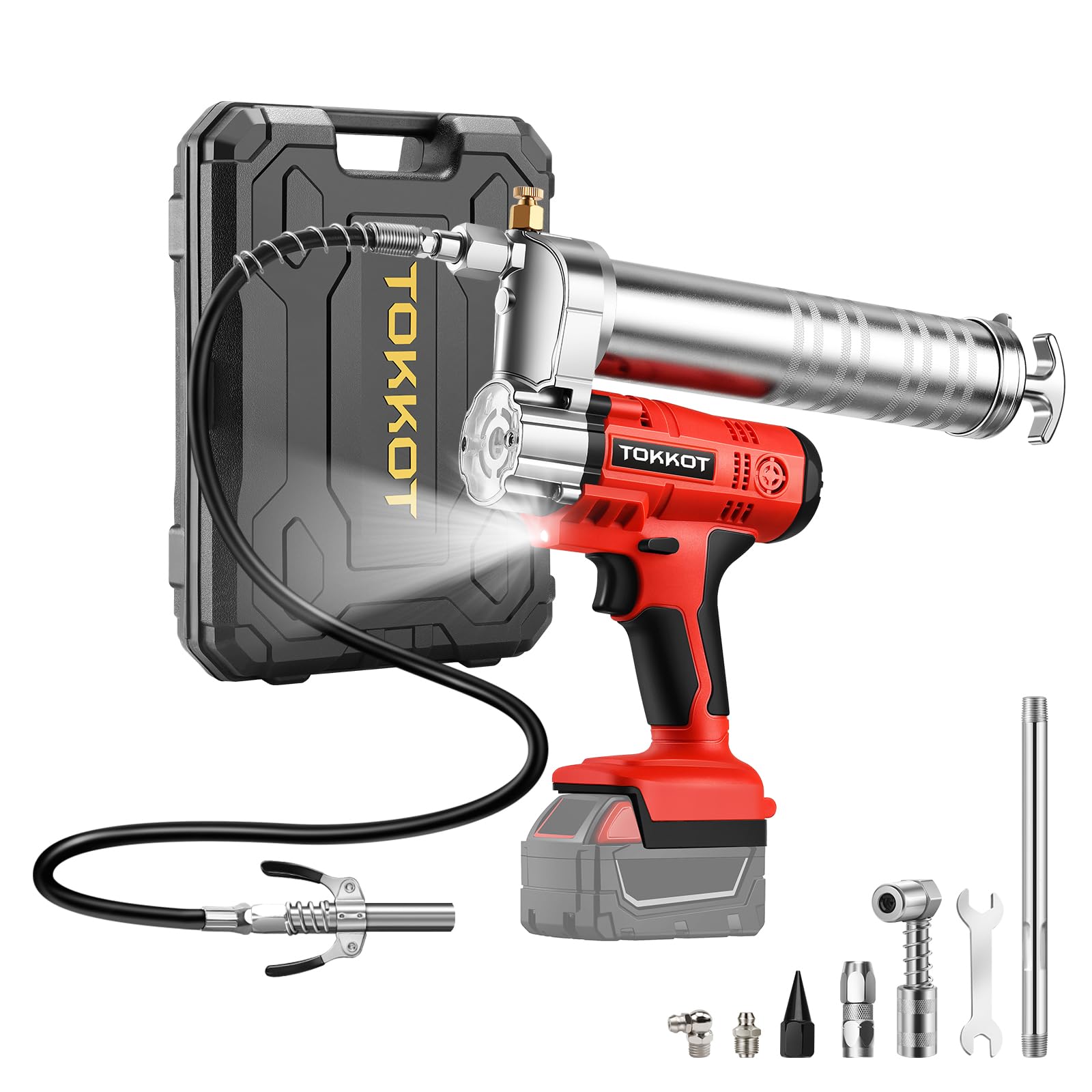 Cordless Grease Gun Compatible with Milwaukee M18 18V Battery