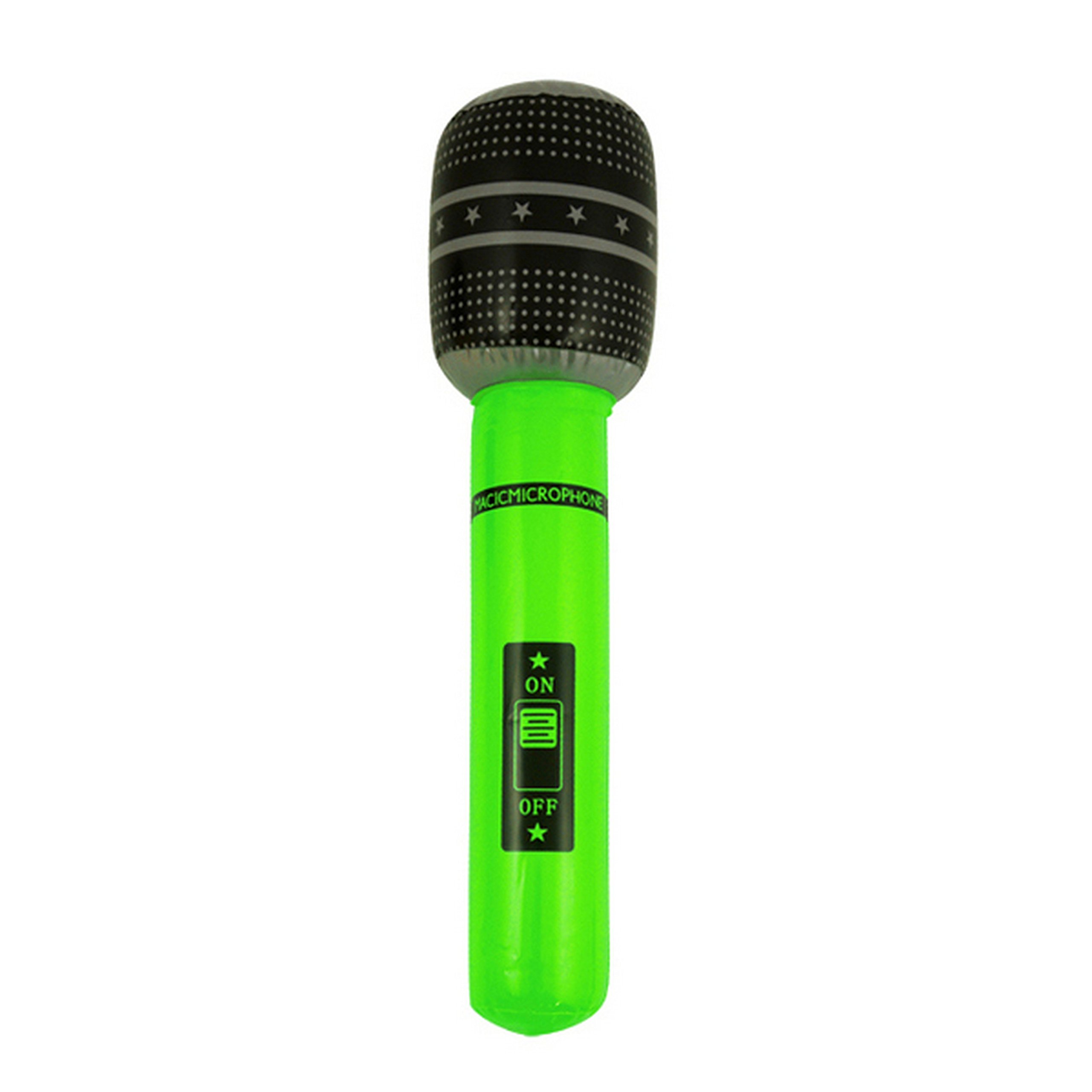 Henbrandt Multicolored 1 X Set Of Two 40Cm Party Time Neon Colour Inflatable Microphones (Colours May Vary)