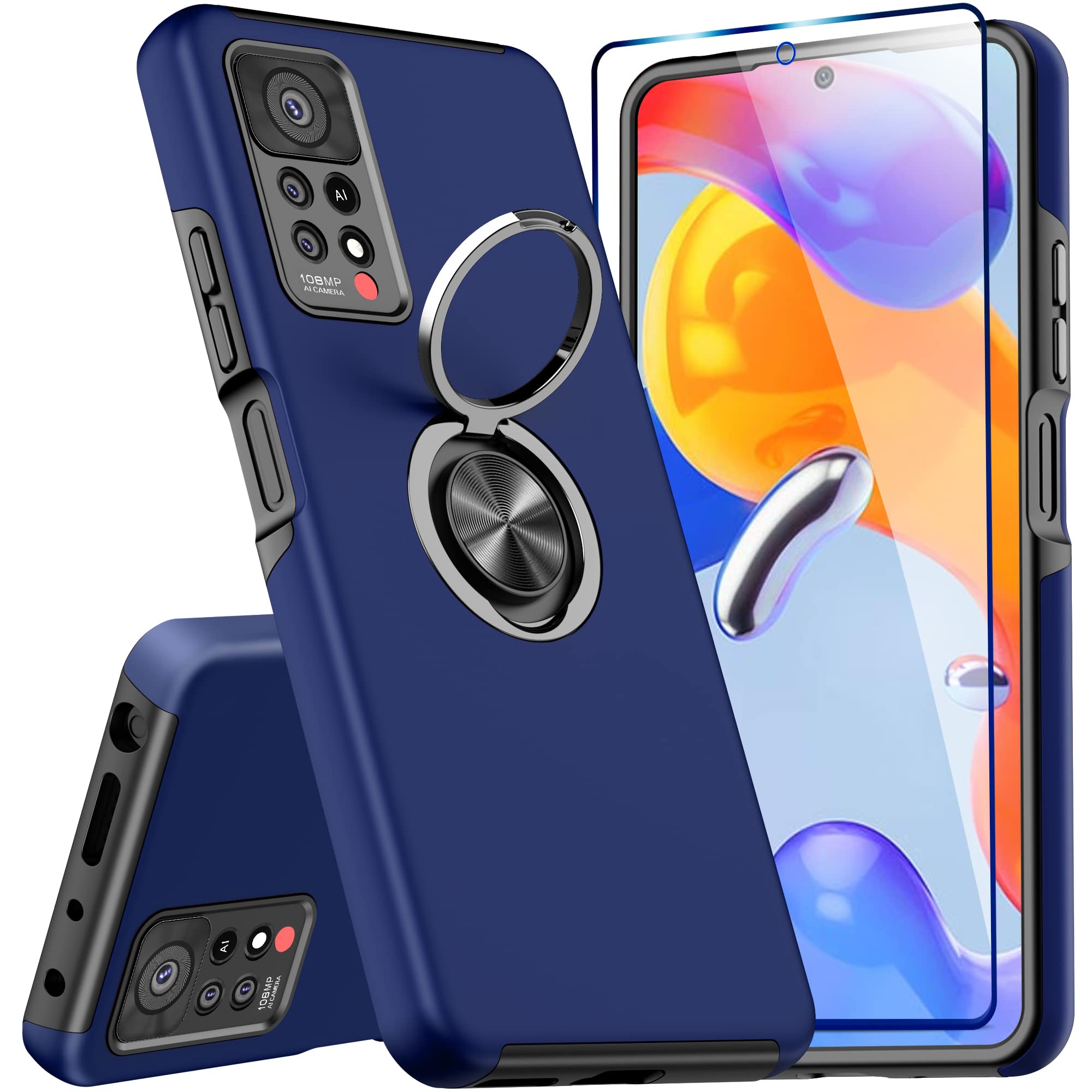 KANSi Cover per Xiaoi Redi Note 12 5G / POCO X5 5G, Vetro Teperato