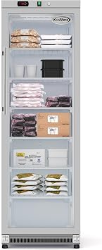 KoolMore 12 Cu. ft. Commercial Freezer with Glass Door in Stainless Steel - Manual Defrost KM-MFD-12GSG