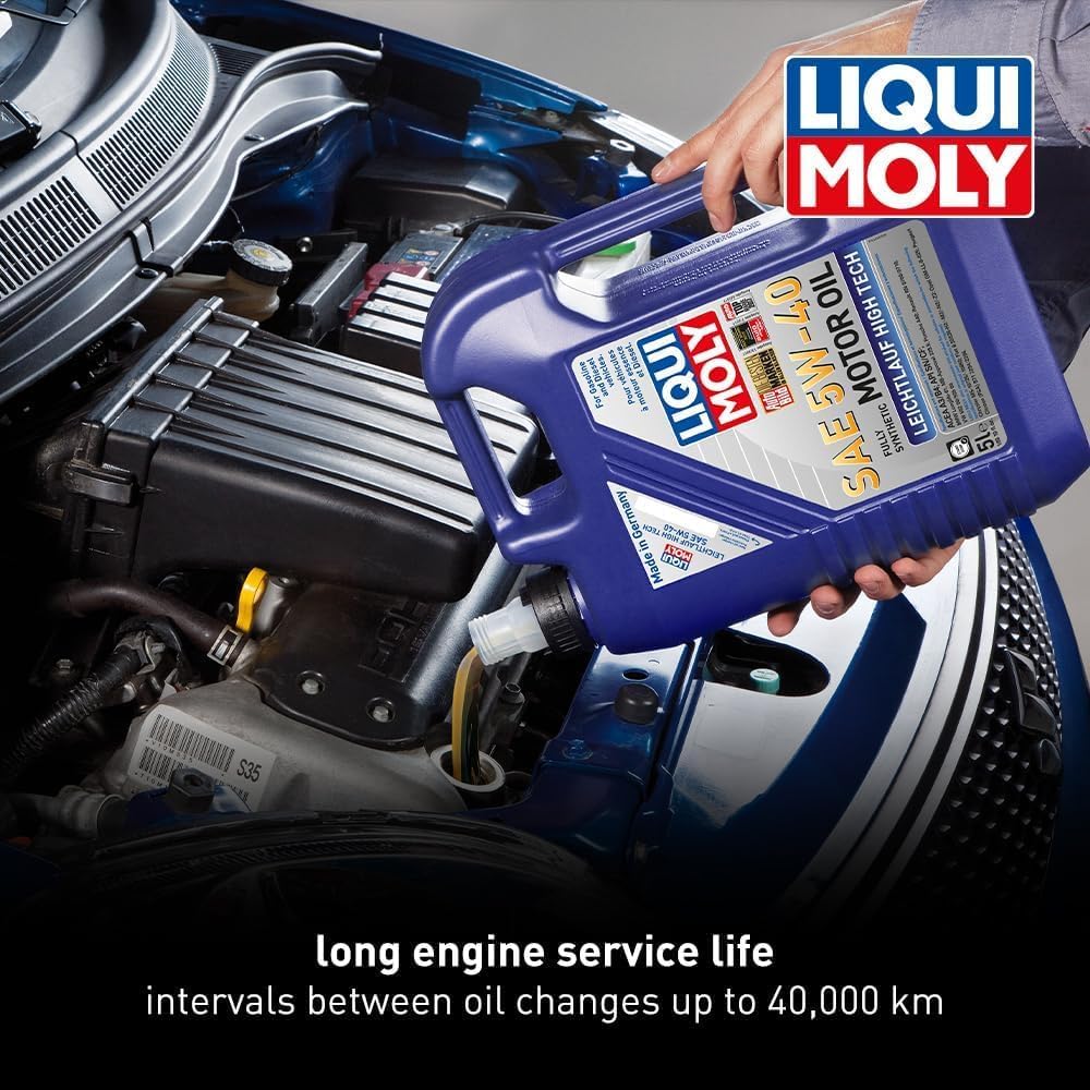 Liquimoly 2332 5W-40 Leichtlauf High Tech Motor Oil, 5 L, 4 Pack