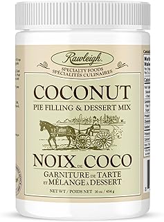 Rawleigh Coconut Pie Filling & Dessert Mix: 16 oz / 454g - Pack of 1, Instant Dessert Mix, Gluten Free, No MSG, Vegetarian