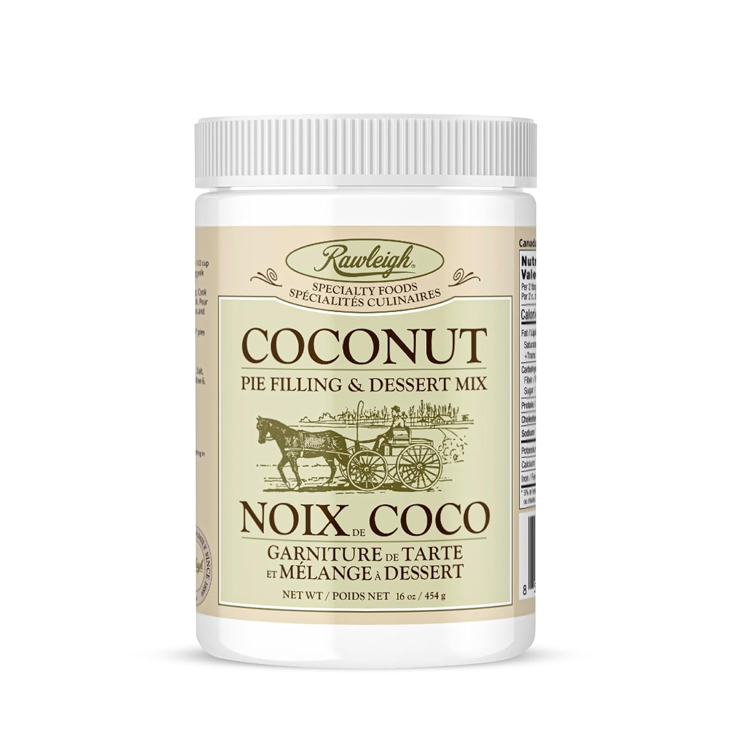 Rawleigh Coconut Pie Filling & Dessert Mix: 16 oz / 454g - Pack of 1, Instant Dessert Mix, Gluten Free, No MSG, Vegetarian