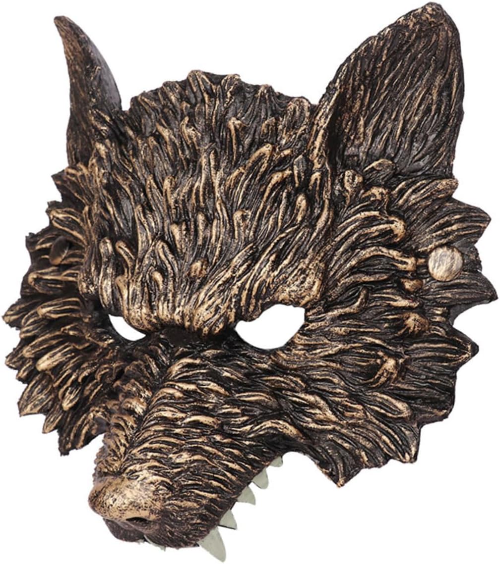 Garneck Realistic Wolf Mask for Halloween Animal Design Cosplay Prop for Costume Parties Festivals and Masquerades Safe and Comfortable Wear Unique Decorative Mask