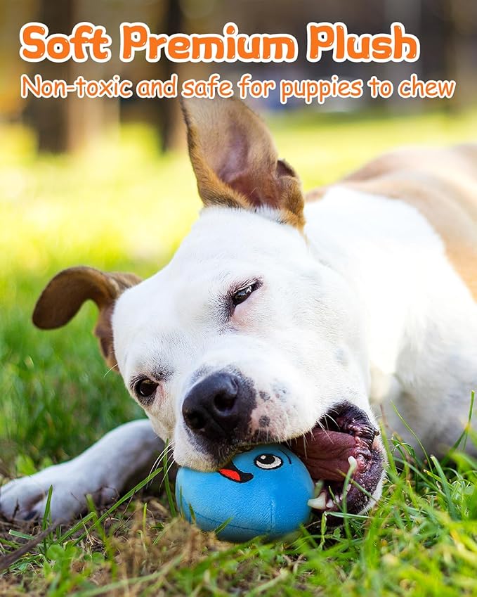 Juguetes para Perros Chirriadores, Pelotas de Peluche Suave Interactivas miniatura 3