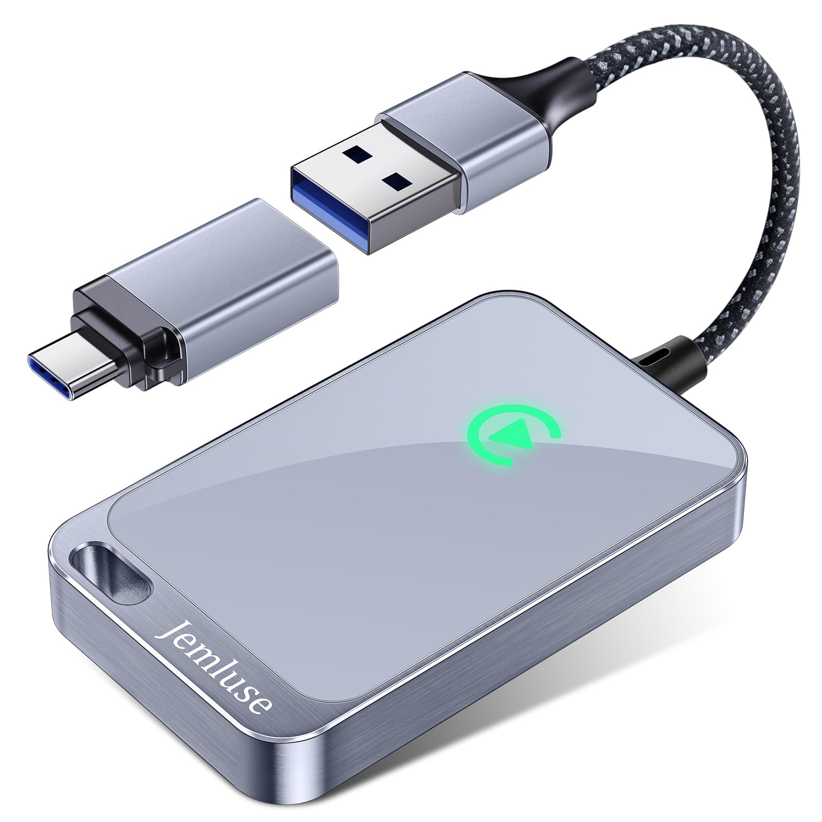 Jemluse Wireless CarPlay Adapter for Apple iPhone - Multi-User Seamless Connection for Convert Wired to Wireless Car Play Adapter - No Latency from iOS 10+ to Screen w/USB C (All Silver)