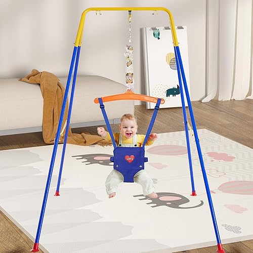 Miniatura 3 de Jersey de bebé con soporte, juego de columpios para niños pequeños para jugar en interiores y exteriores, jersey para bebé de 6 a 24 meses, jerséis