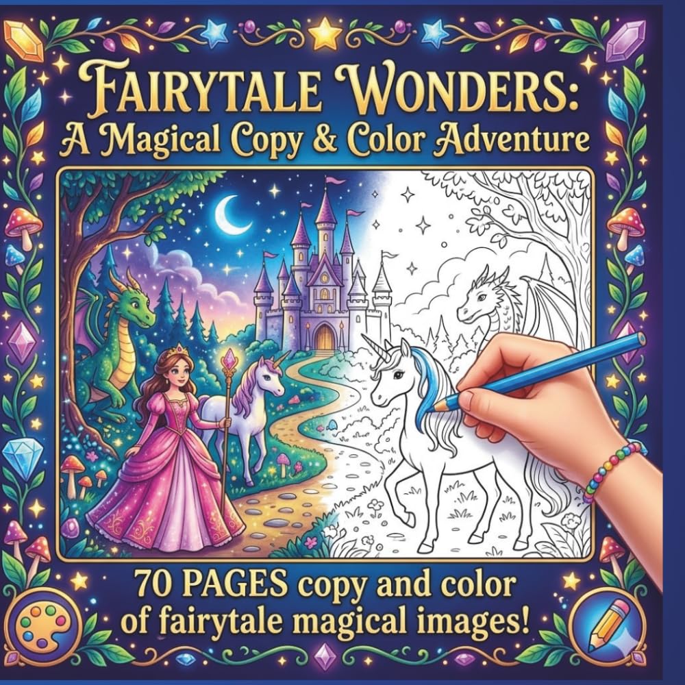 FAIRYTALE WONDERS: A MAGICAL COPY AND COLOR ADVENTURE