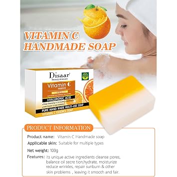 DISAAR BEAUTY Vitamin C Essence Soap Hyaluronic Acid 100g
