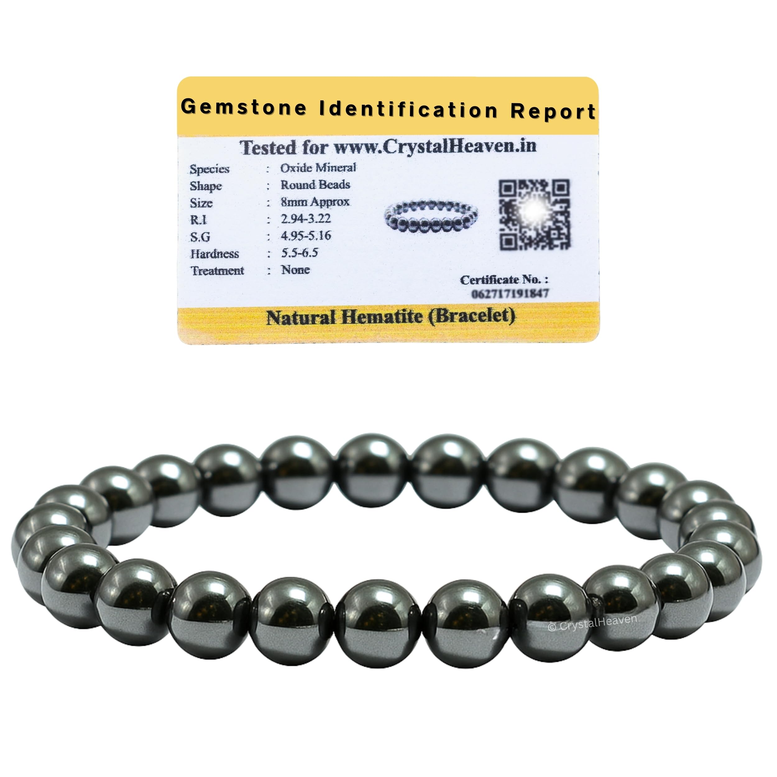 Certified Crystal Bracelet for Women Men with Healing Crystal and Reiki Stone - Original Authentic Elastic Beaded Bracelet for Money, Success & Positive Energy