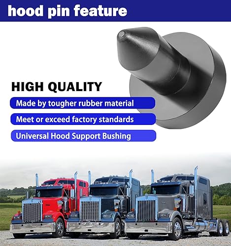 Miniatura 3 de 924-5410 Kit de polietileno de pasador de capó compatible con Kenworth W900, T400, T440, T450, T470, T600, T600A, T660, T800, T2000 accesorios para