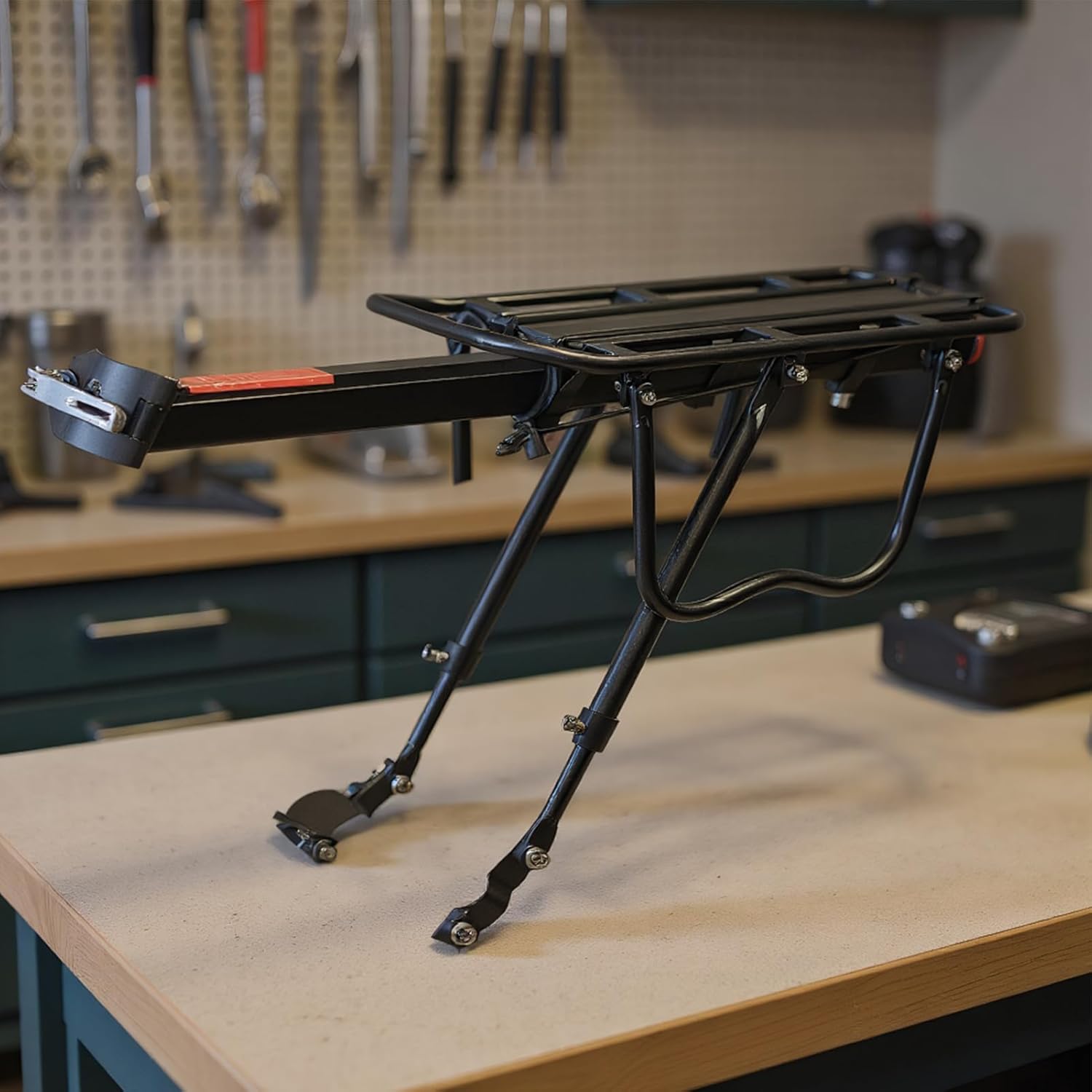 Bike Luggage Rack - Bike Cargo Rack, Bicycle Rear Shelf, Luggage Pannier, 55 Lbs Load Capacity, Extendable Quick Release with Tools, for Road Mountain City Cycling Cargo Equipment Gear Outdoor