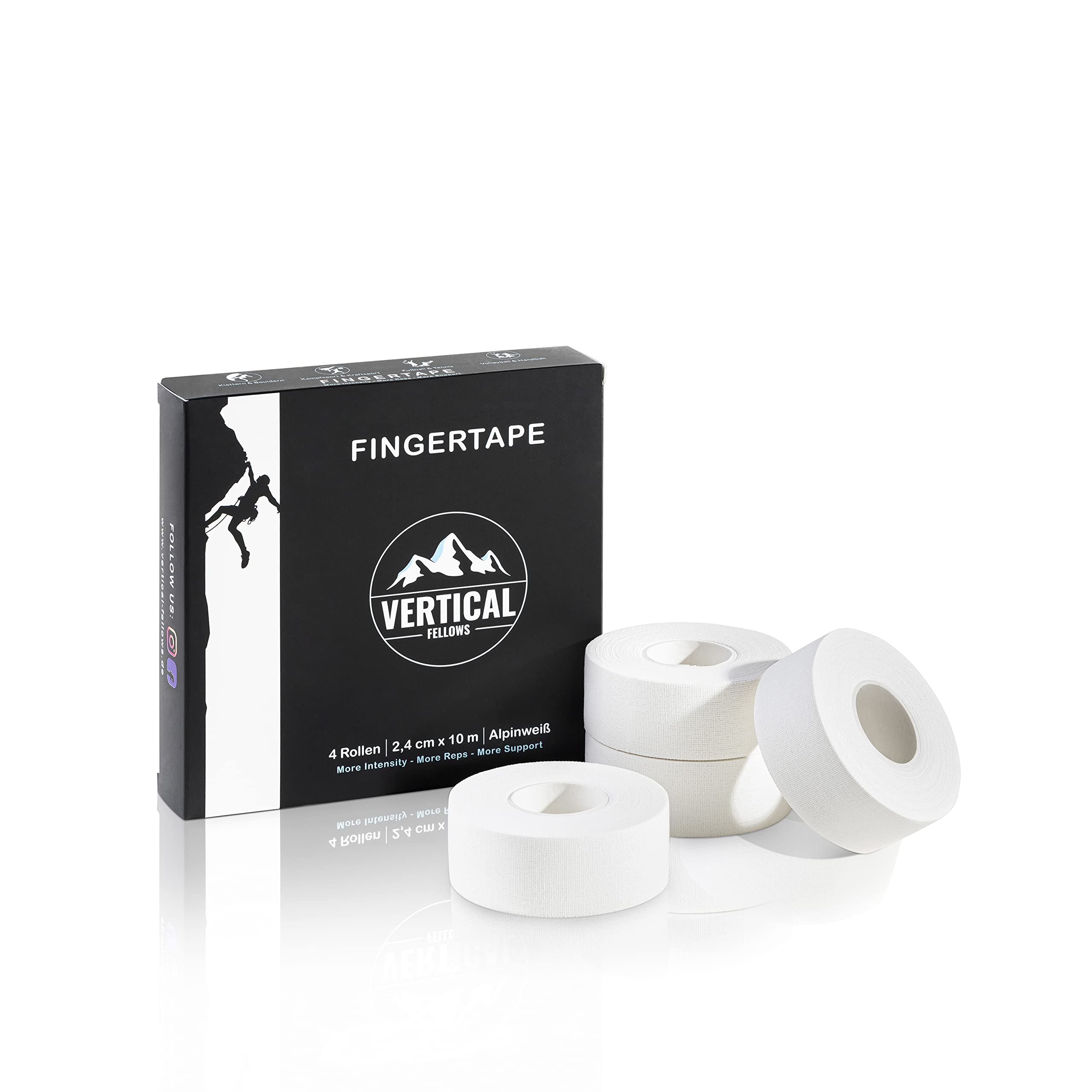 VERTICAL FELLOWS Klimtape – 3 Rollen, 1,5 Cm Breed, Dermatologisch Getest, Latexvrij, Voor Klimmen, Boulderen, Volleybal En Krachtsport