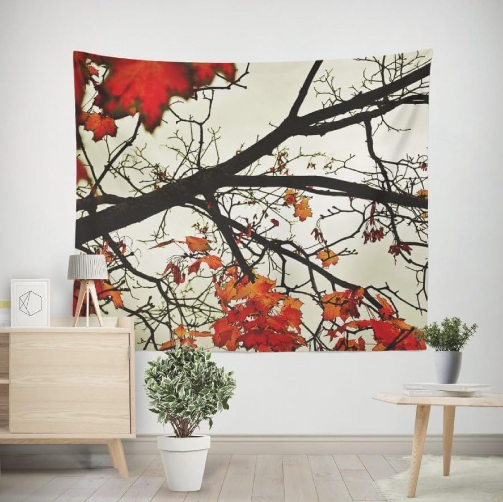 Sxakswol Arazzo Foglie Arazzo da Parete Grande Autunno Stampa 3D Arazzi da Parete 220x200 cm, Decorazioni da Parete per Casa Soggiorno Camera da Letto B2587