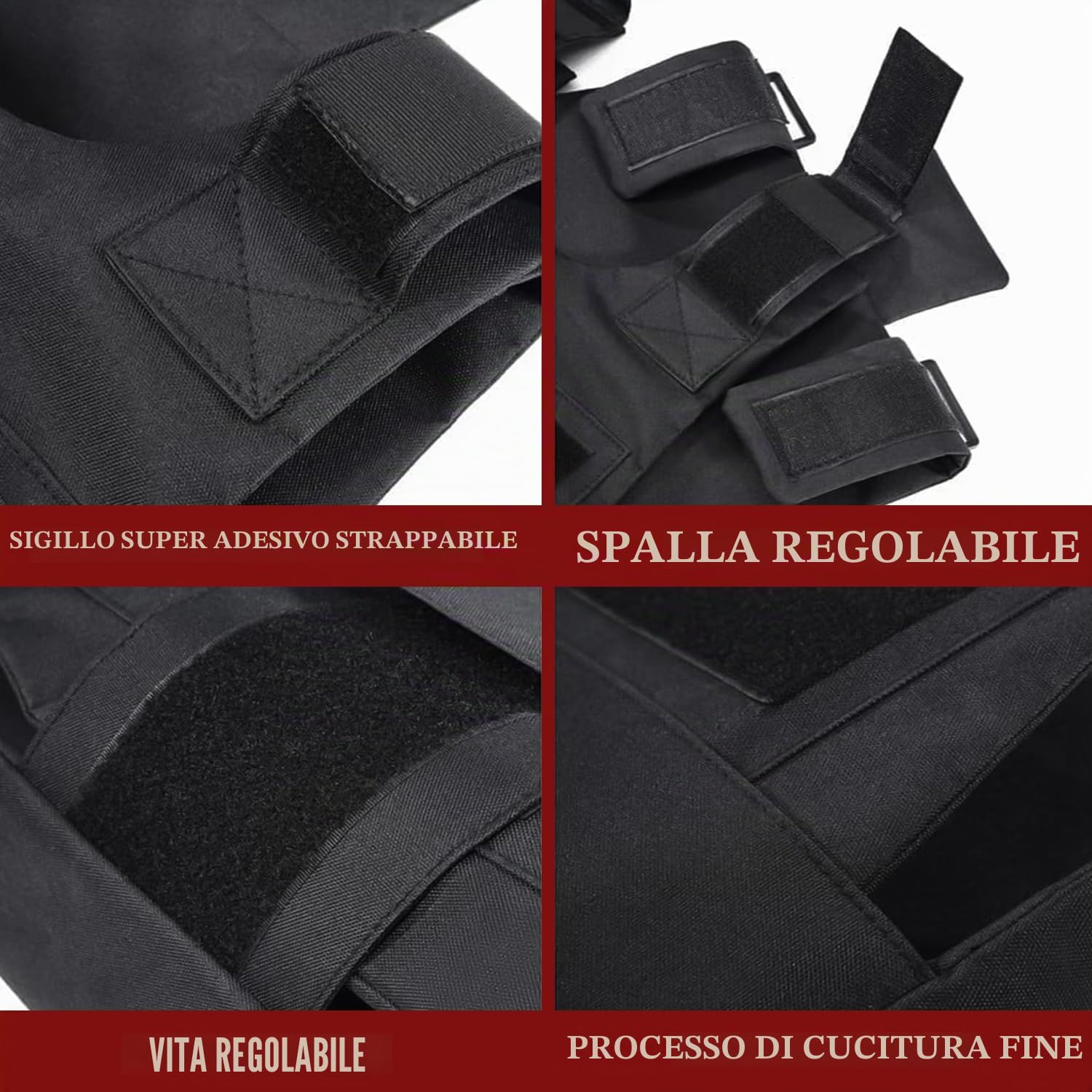 Favuit Gilet Tattico, Nero Airsoft Paintball Gilet Regolabile Protezione Petto Giubbotto Sportivo Pettorina Rig Accessorio Tattico per Caccia Pesca Airsoft Paintball
