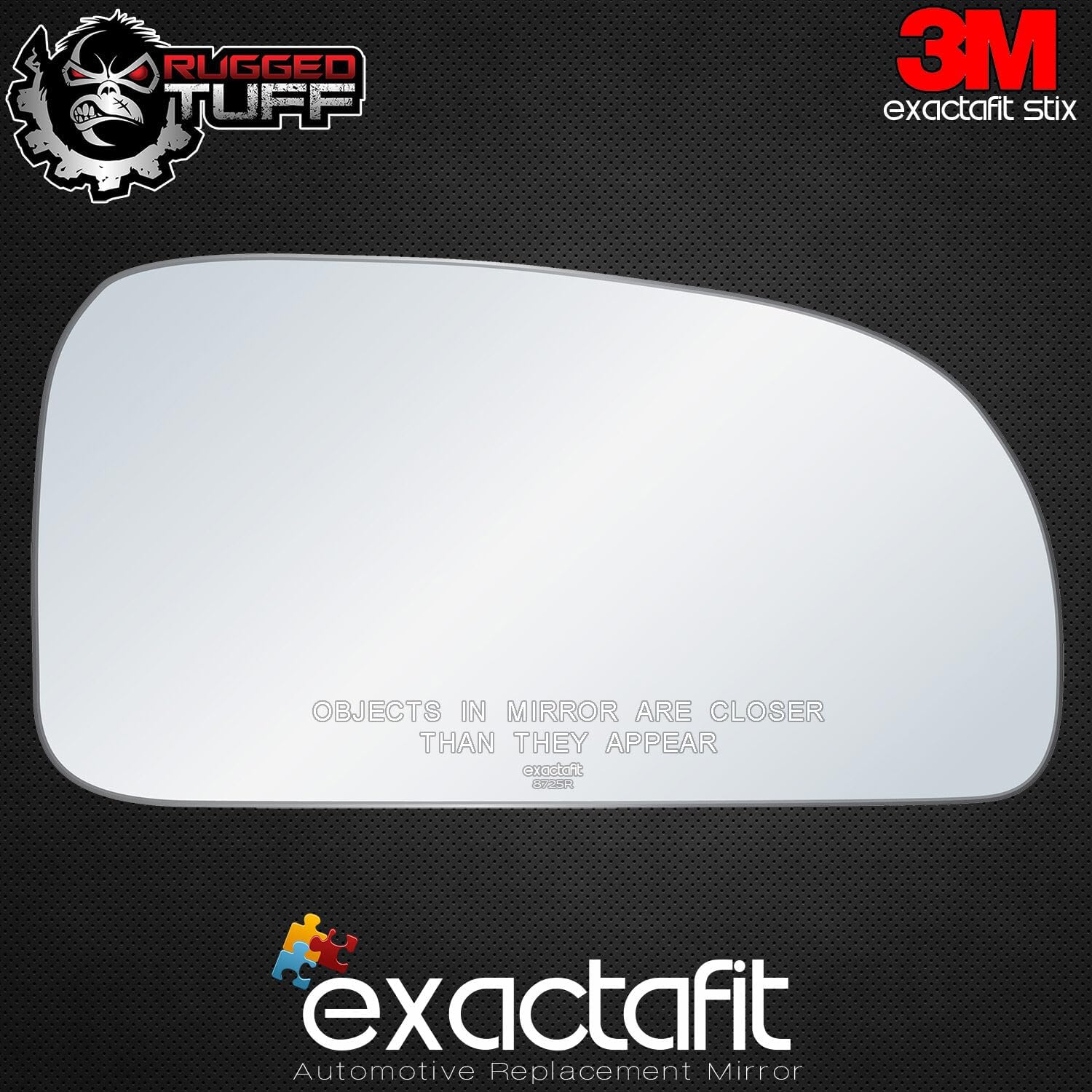 Passenger Side Mirror Glass Replacement For Chevy Trailblazer, GMC Envoy, Buick Rainier, Saab 9-7x, Oldsmobile Bravada, Isuzu Ascender Right Door Mirrors exactafit 8725R