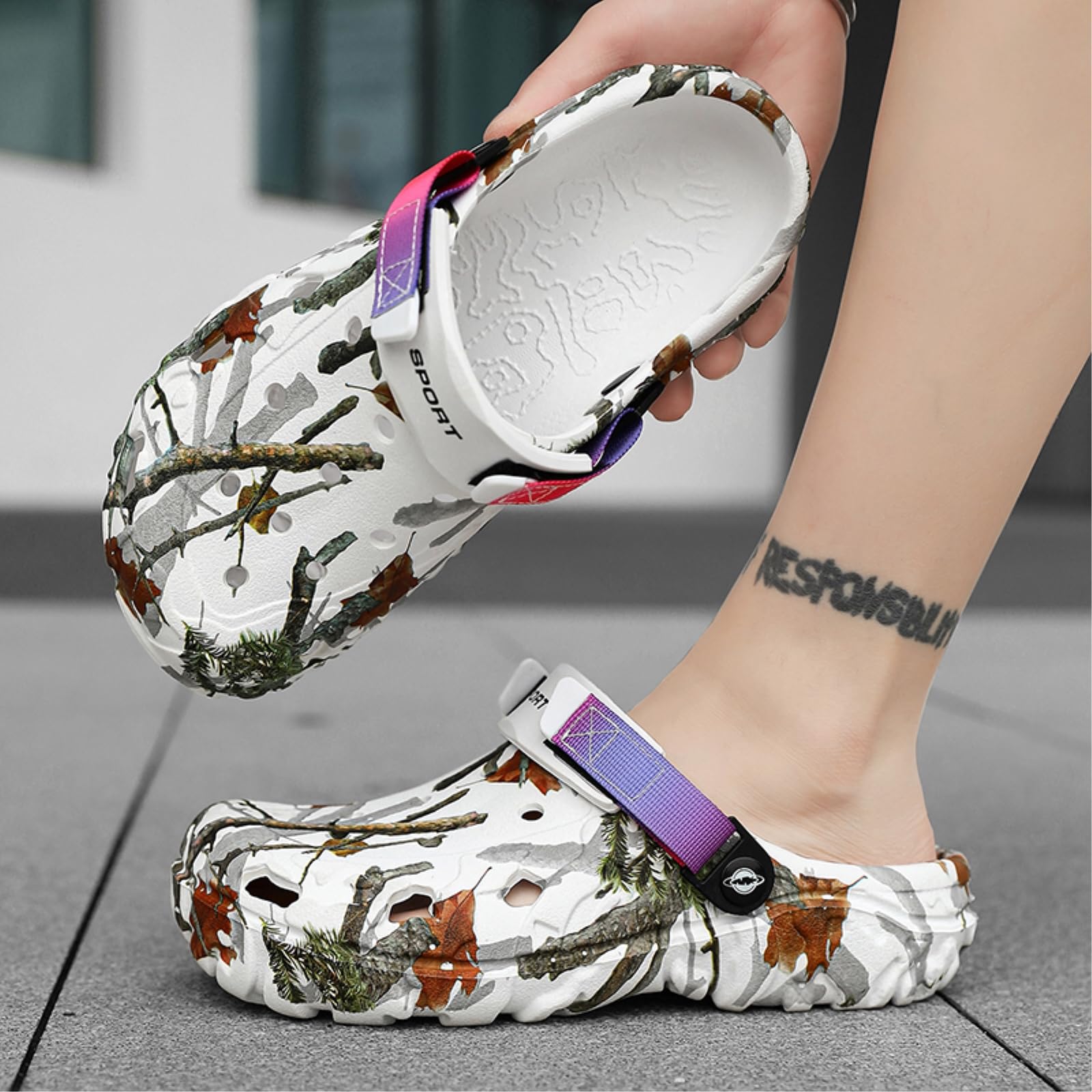 Lekkie klapki Eva Clog Unisex wsuwane kapcie szybkoschnące oddychające zegarki ogrodowe dla mężczyzn kobiet kryty brązowy-40