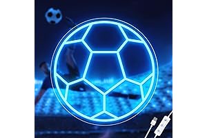 Striking Soccer Neon Sign: Illuminate Your Space with Football Spirit