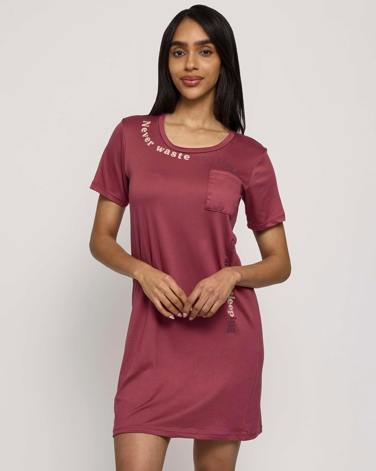 Real Essentials 3 Pack: Women's Short Sleeve Nightgown Dress – Nightshirt Pajama Sleep Shirt Sleepwear (Available in Plus) - Image 2