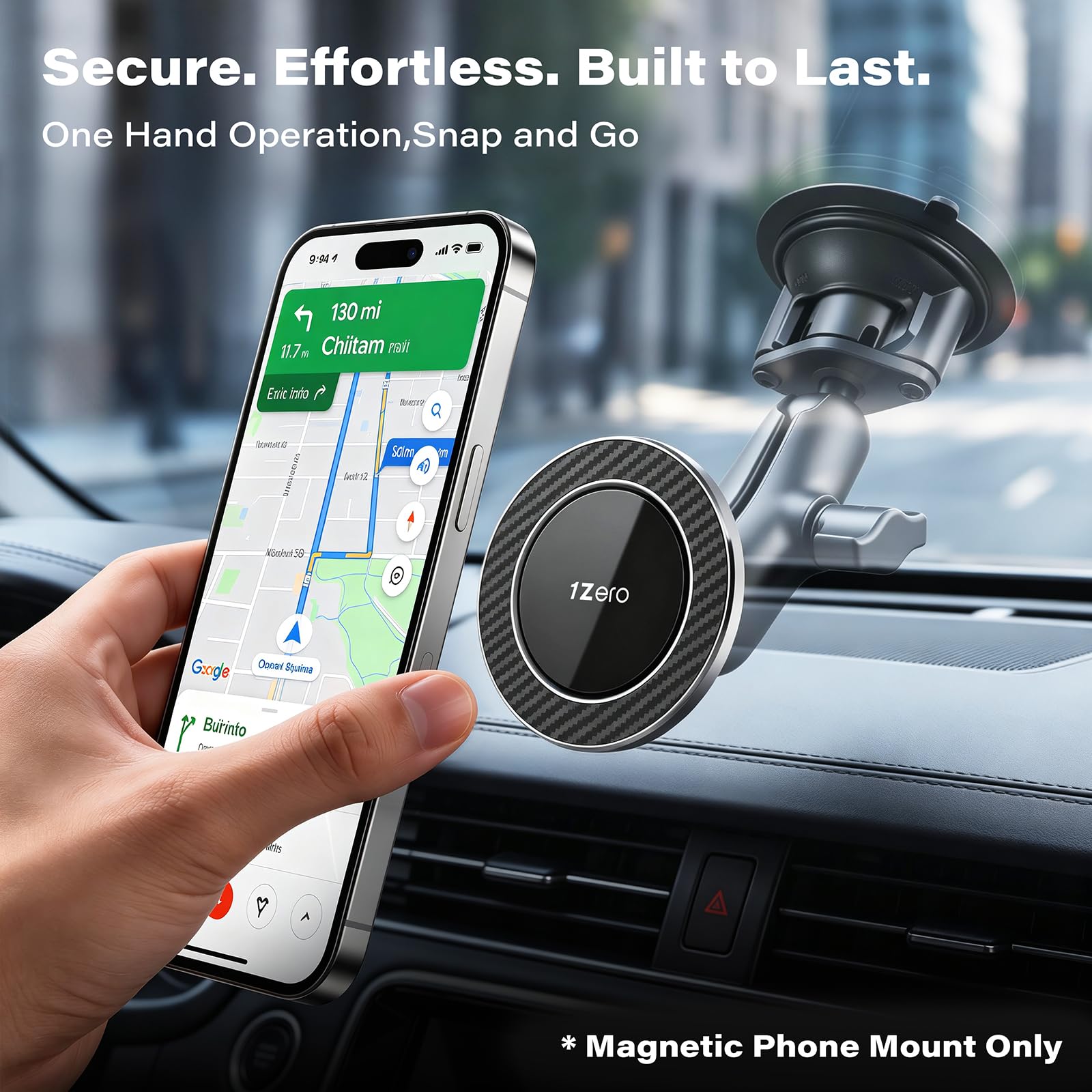 1Zero Supporto magnetico per telefono, con sfera da 2,5 cm, per supporti