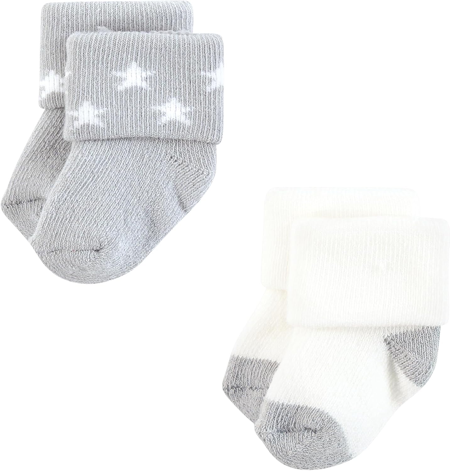 Hudson Baby Infant Boy Cotton Rich Newborn and Terry Socks, Boy Asst Stars, 0-6 Months