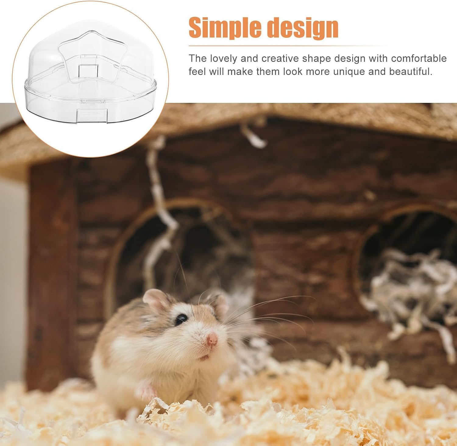 BESTOYARD Hamster Bath Tub Small Pet Bathroom Container Compact Plastic Animal Habitat with Lovely Shape for Hamster Bathing Use Random Color image 3