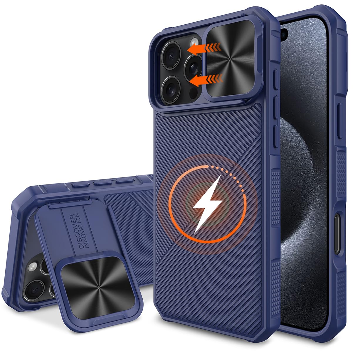 Coque de protection iPhone 16 Pro Max compatible MagSafe fine antichoc avec béquille - 8