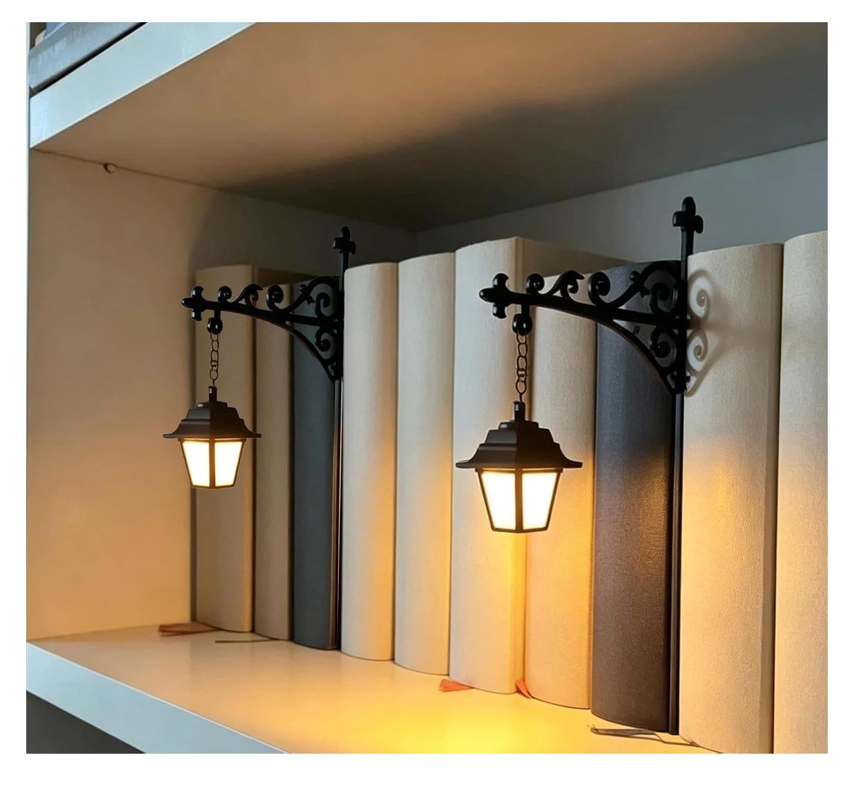 Antyczna lampa LED na książki, dekoracyjna lampa do czytania i nauki, dla miłośników książek, zestaw 2 szt
