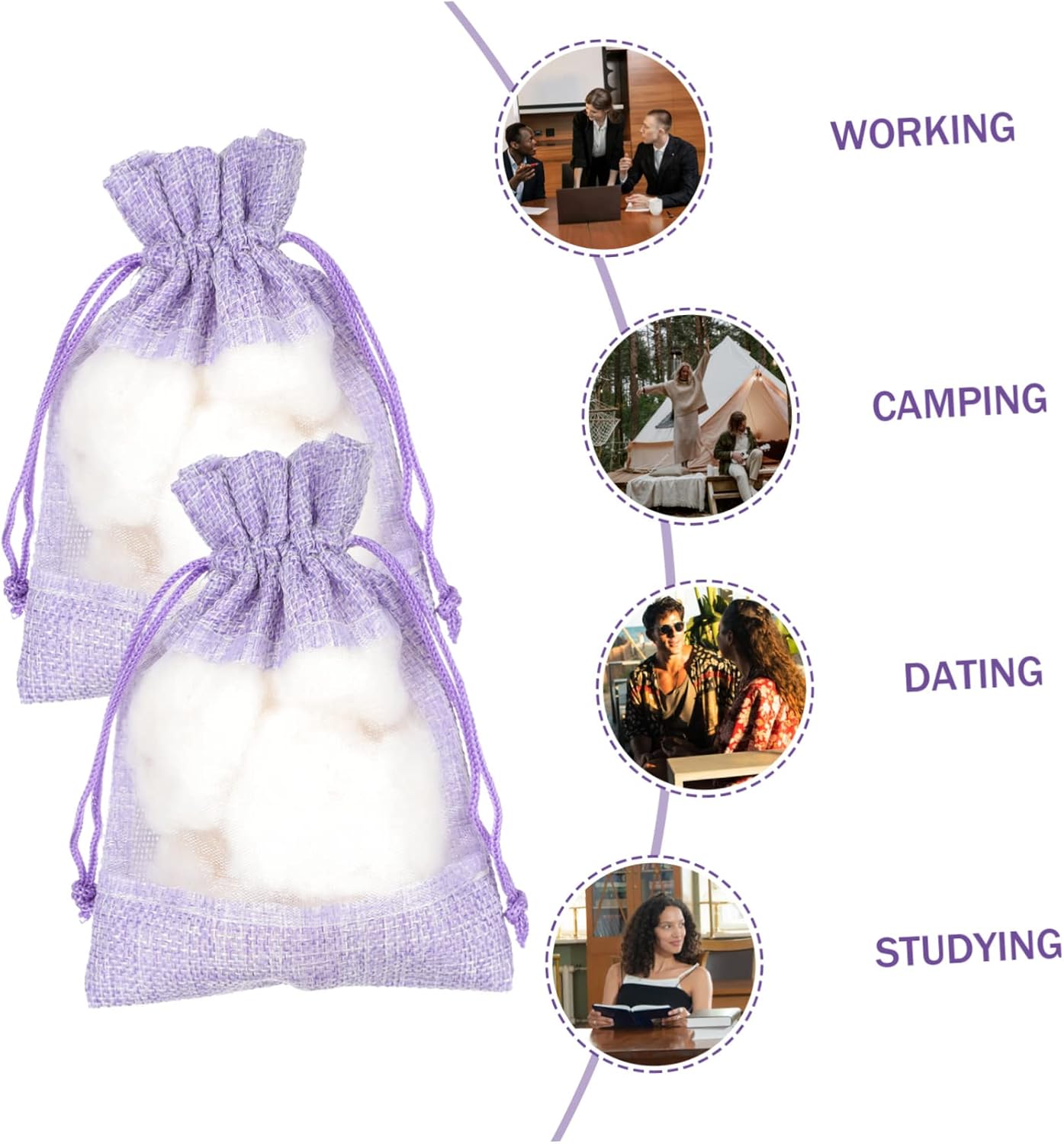 Hemobllo 10Pcs Lavender Sachet Bags Empty Fragrant Pouches for Closets Drawers and Cars Scented Sachets Lavender for Home Fragrance