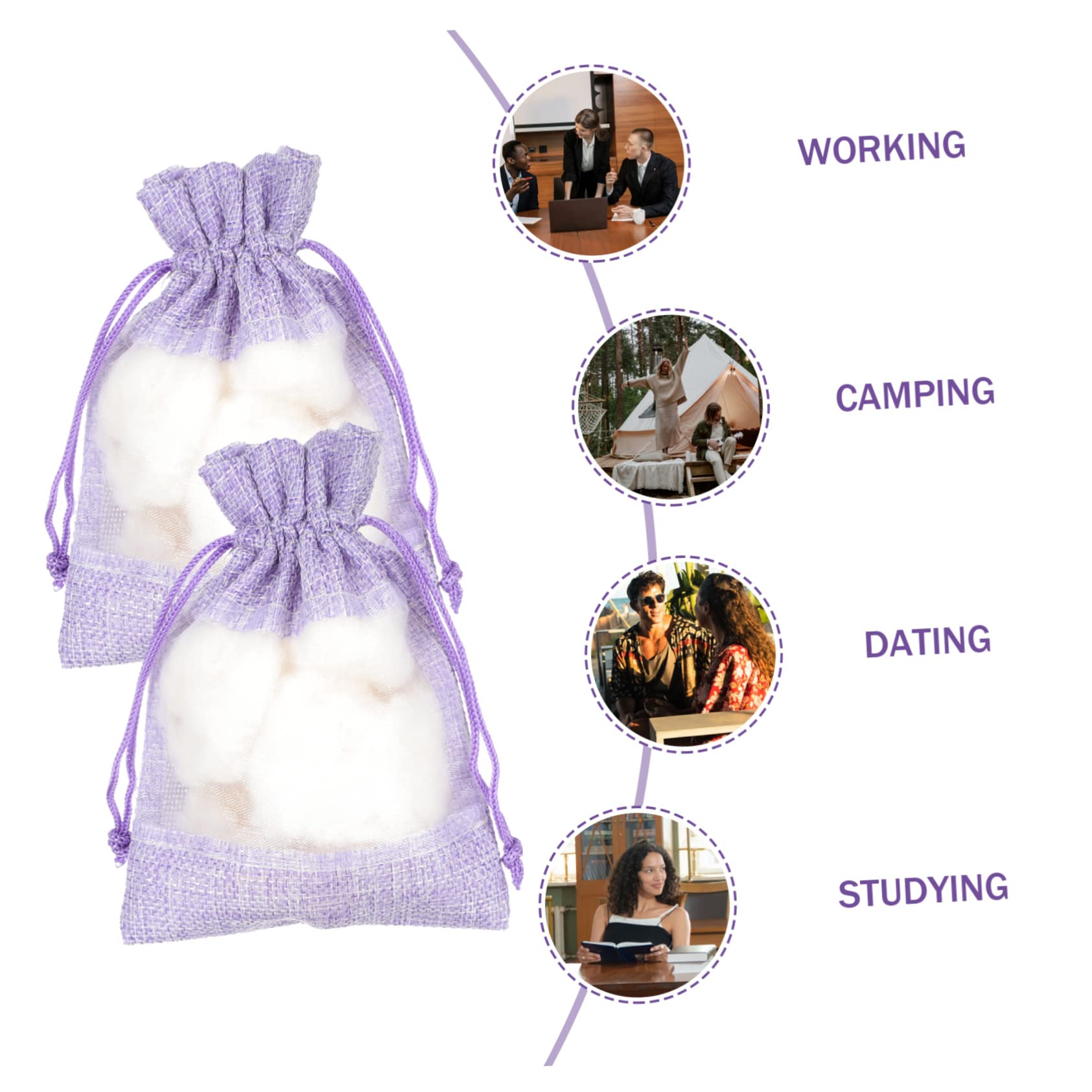 Unomor Fragrance Sachet Bags Empty 10 Pack Lavender Scented Pouches for Closet Office Car Storage Pet Decorative Easy to Carry