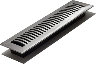Decor Grates LA214-NKL 2-Inch by 14-Inch Aluminum Floor Register, Nickel