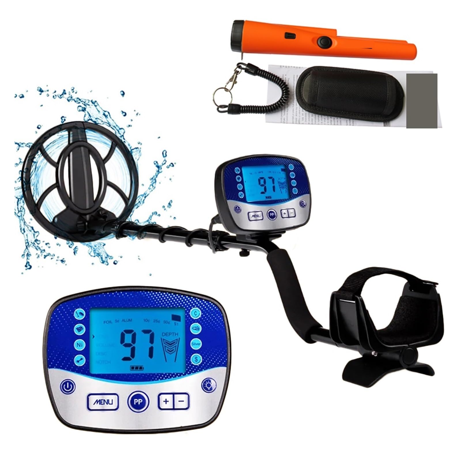Cfwwsaq 4 Metal Detector, T11 Metal Detectors Professional Higher Accuracy Gold Detector Treasure Hunter Lcd Display Coil Detecting(4)
