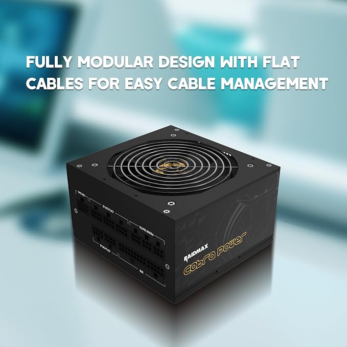Fuente de poder Raidmax Cobra 850W ATX 3.1 modular miniatura 3