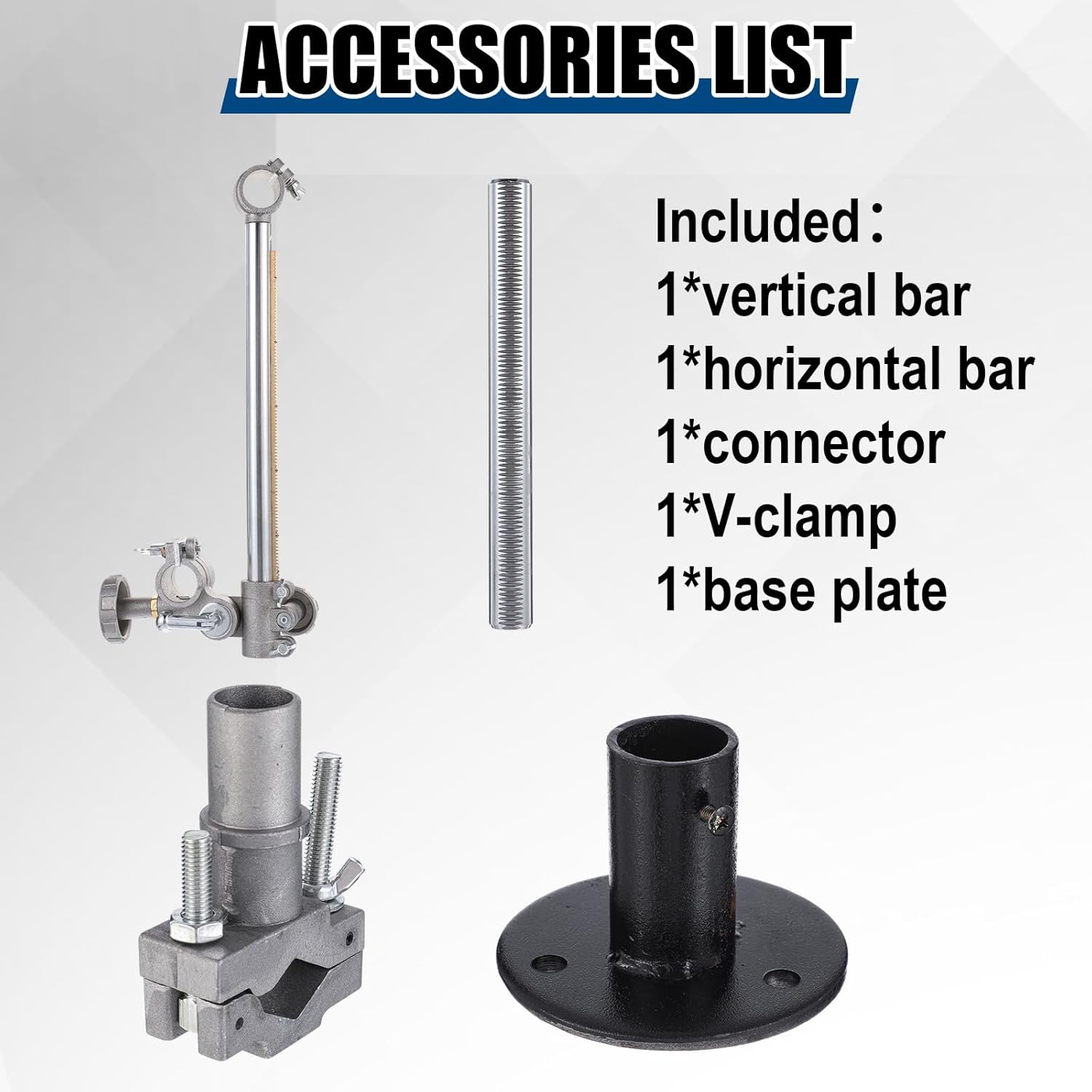 Welding Torch Holder for Welding Positioner Turntable Universal Mig Tig Gun Stand with V Clamp Mount (11.7 x 7.0 Inch)