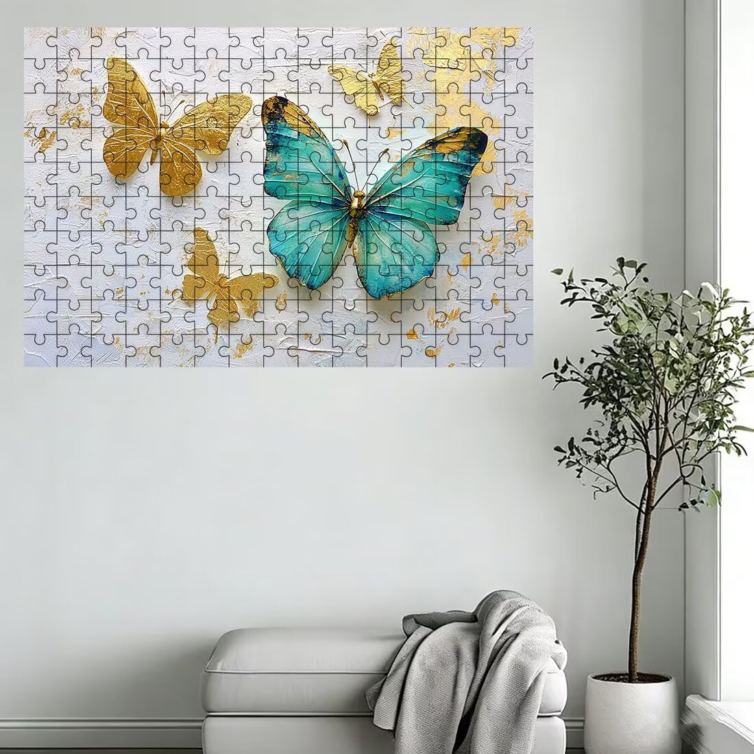 Puzzle 2000 sztuk motyl, retro puzzle dla dorosłych, klasyczne puzzle gry edukacyjne do aktywności rodzinnej, najwyższej jakości drewniane puzzle z pudełkiem na prezent dla mężczyzny, prezent dla