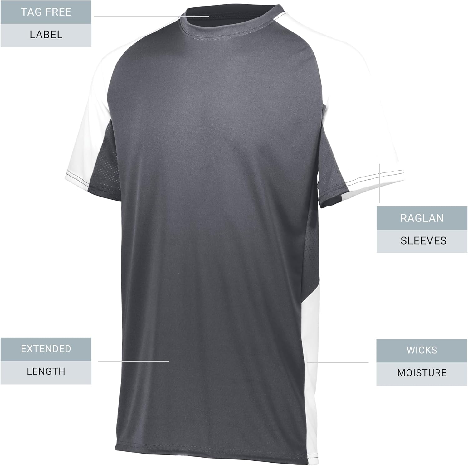 Cutter Jersey Graphite/White L