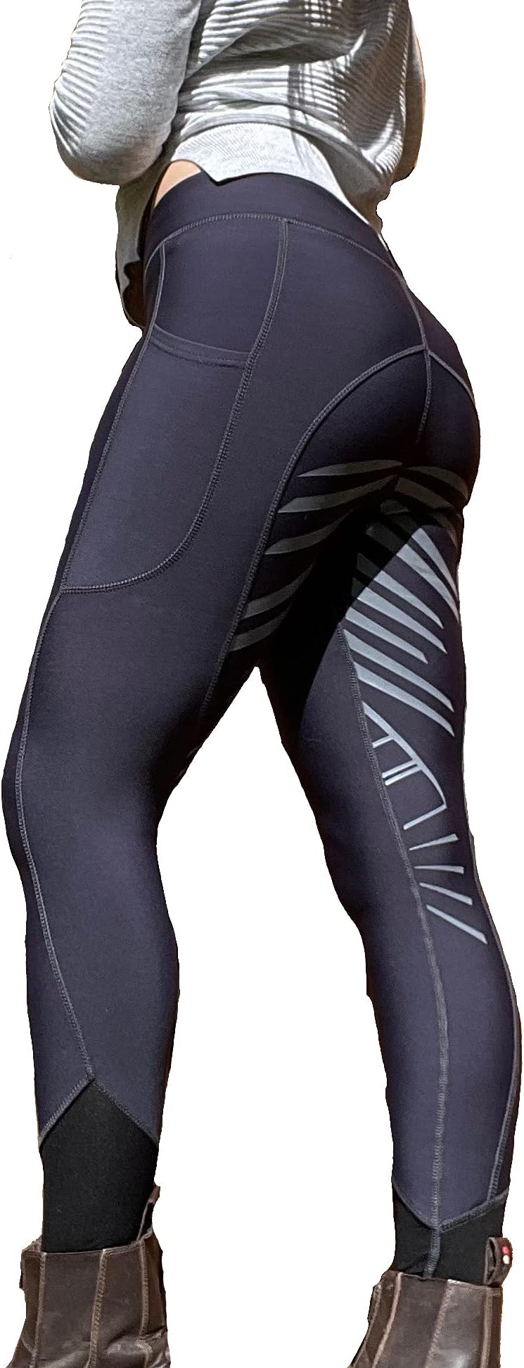 Ladies Silicone Grip Soft Horse Riding/Gym/Yoga Leggings Tights Breeches Equine
