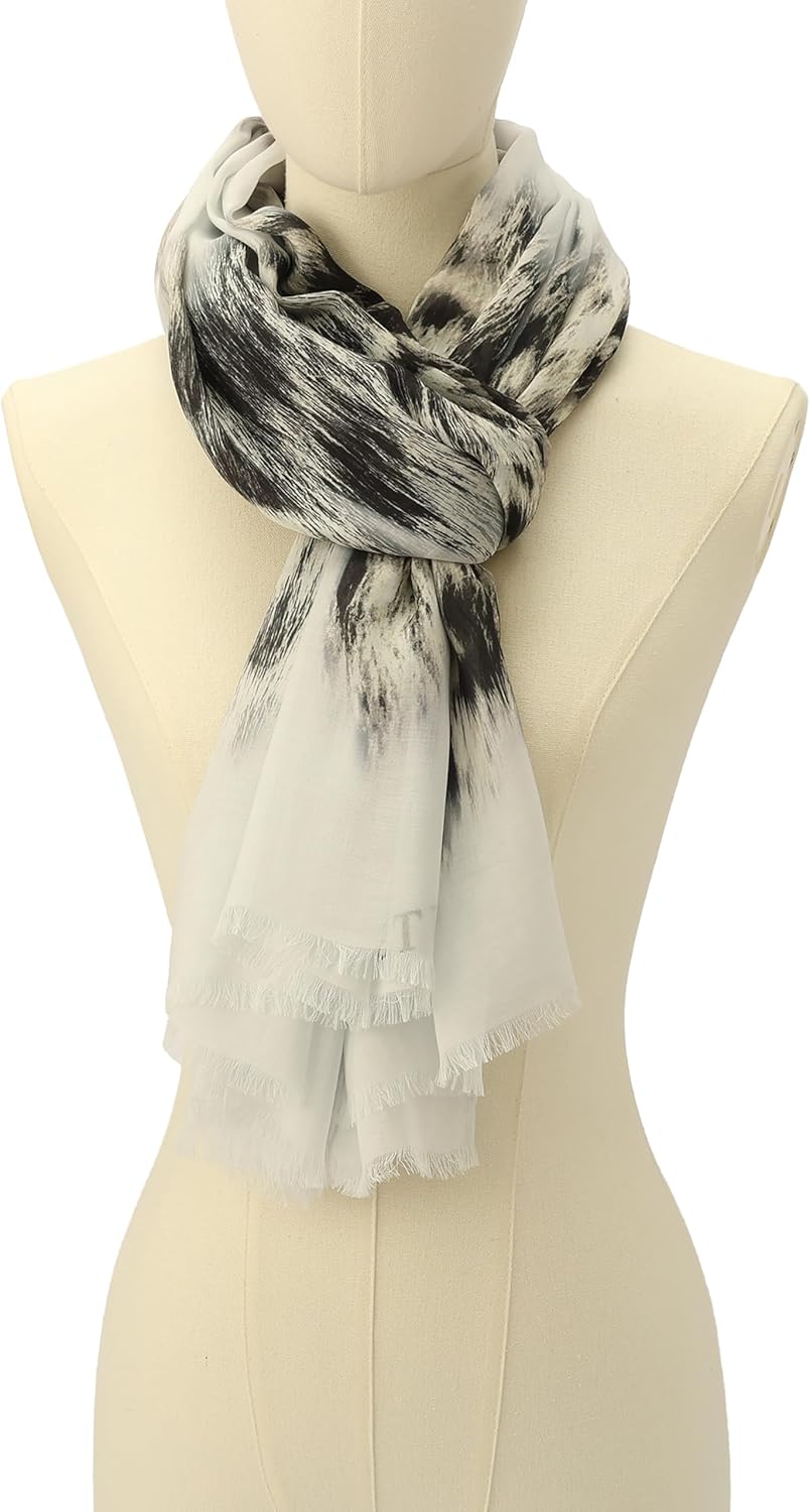 AllSaints Women's Aster Tie Dye Oversized Oblong Scarf, 100% Modal Accessory, Lightweight Fabric - Image 3