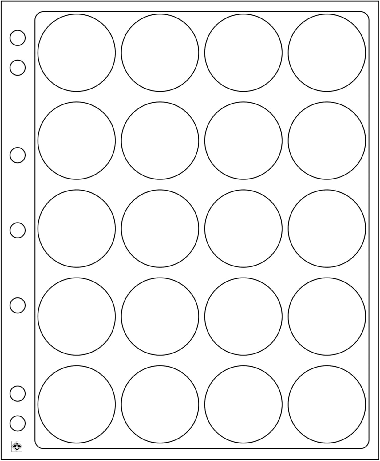 Lighthouse - ENCAP Clear Coin Pages for Storage of Coins in Capsules, Holds 24 36-37 mm Coins in Capsules