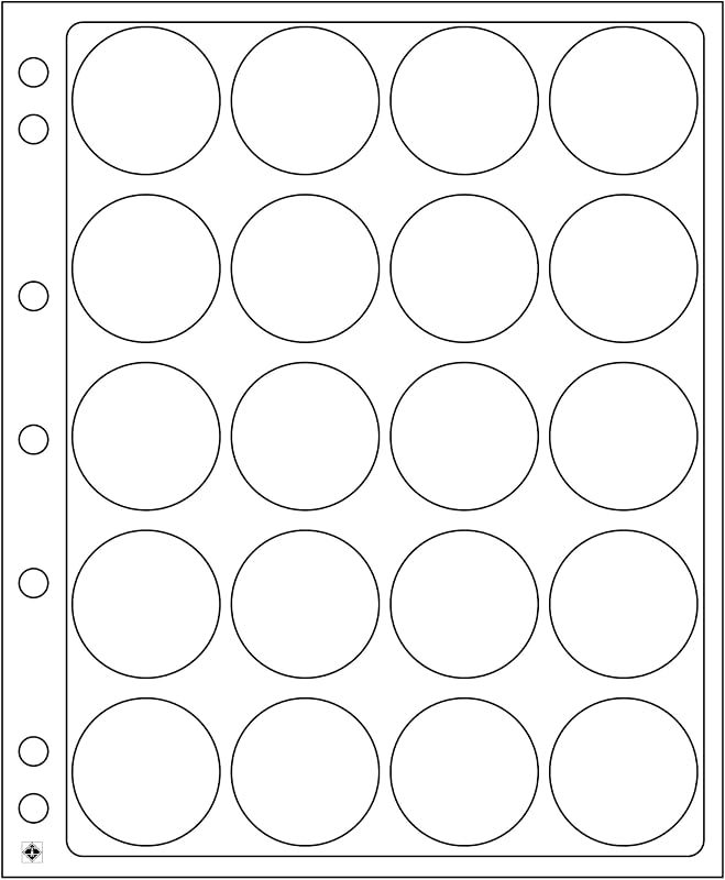 Lighthouse - ENCAP Clear Coin Pages for Storage of Coins in Capsules, Holds 12 46-47 mm Coins in Capsules
