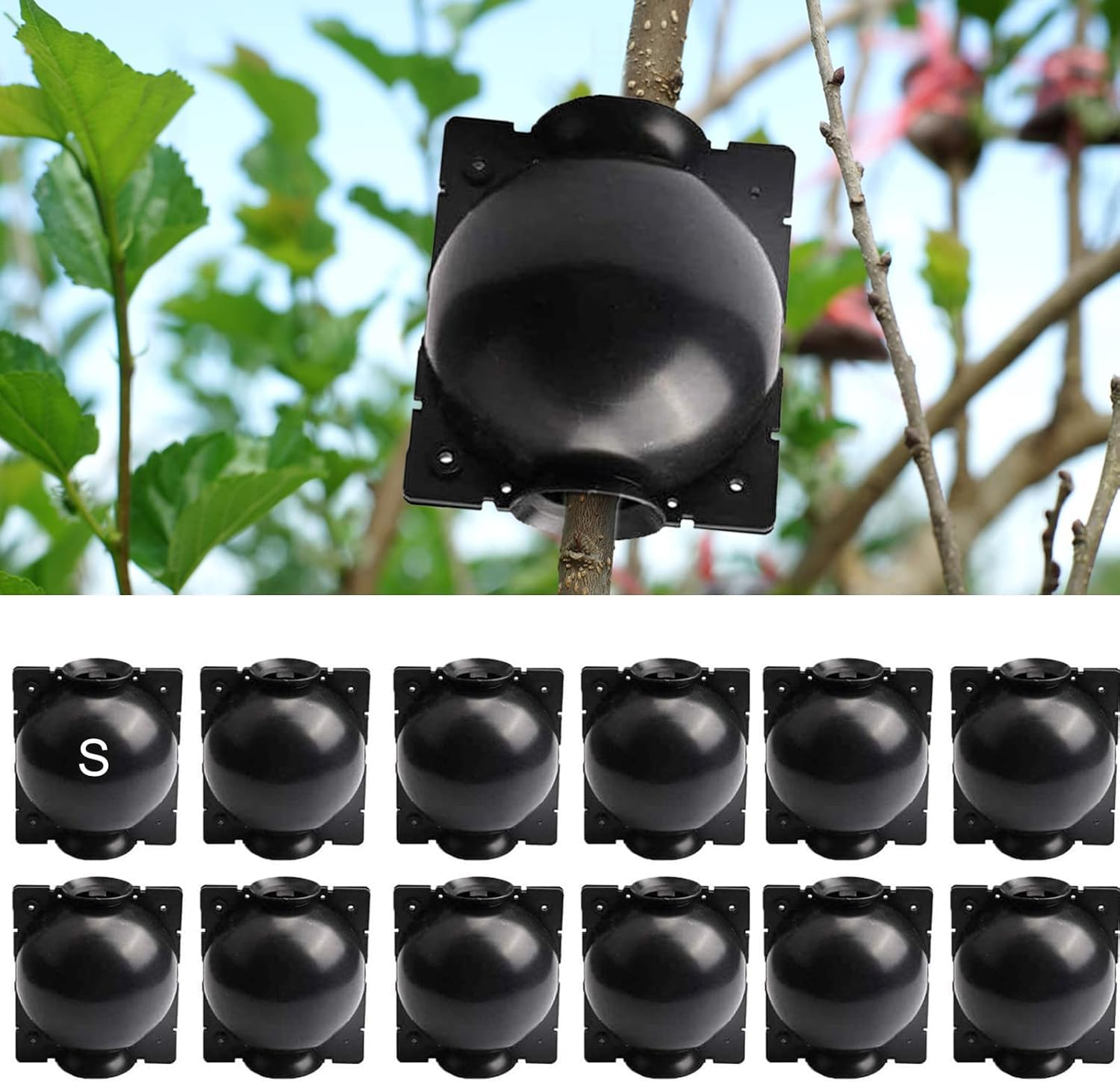 12 Pcs Plant Rooting Device for Propagation, Reusable Air Layering Pods for Plant Cutting Seedlings, Easy Plant Cloning Tool for Indoor Outdoor Garden
