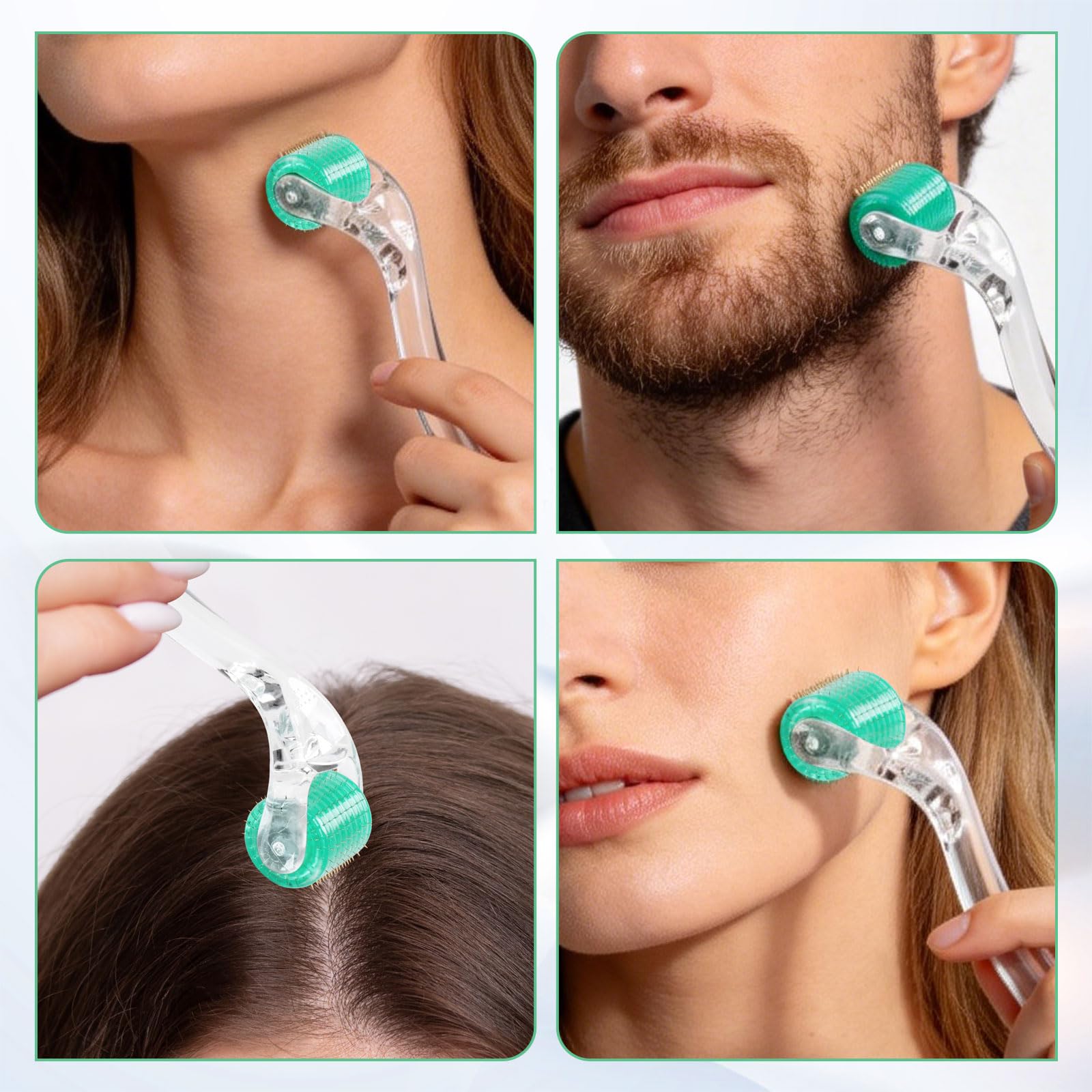 Derma Roller 0.5mm sistema antietà con 192 microaghi, anti-invecchiamento, acne, smagliature, cellulite, riduce la perdita di capelli