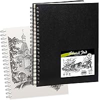 CONDA 8.5x11 Spiral Hardcover Sketchbook - 80 Sheets Acid-Free 90GSM Paper, Micro-Perforated, Durable for Artists Kids Adults Drawing