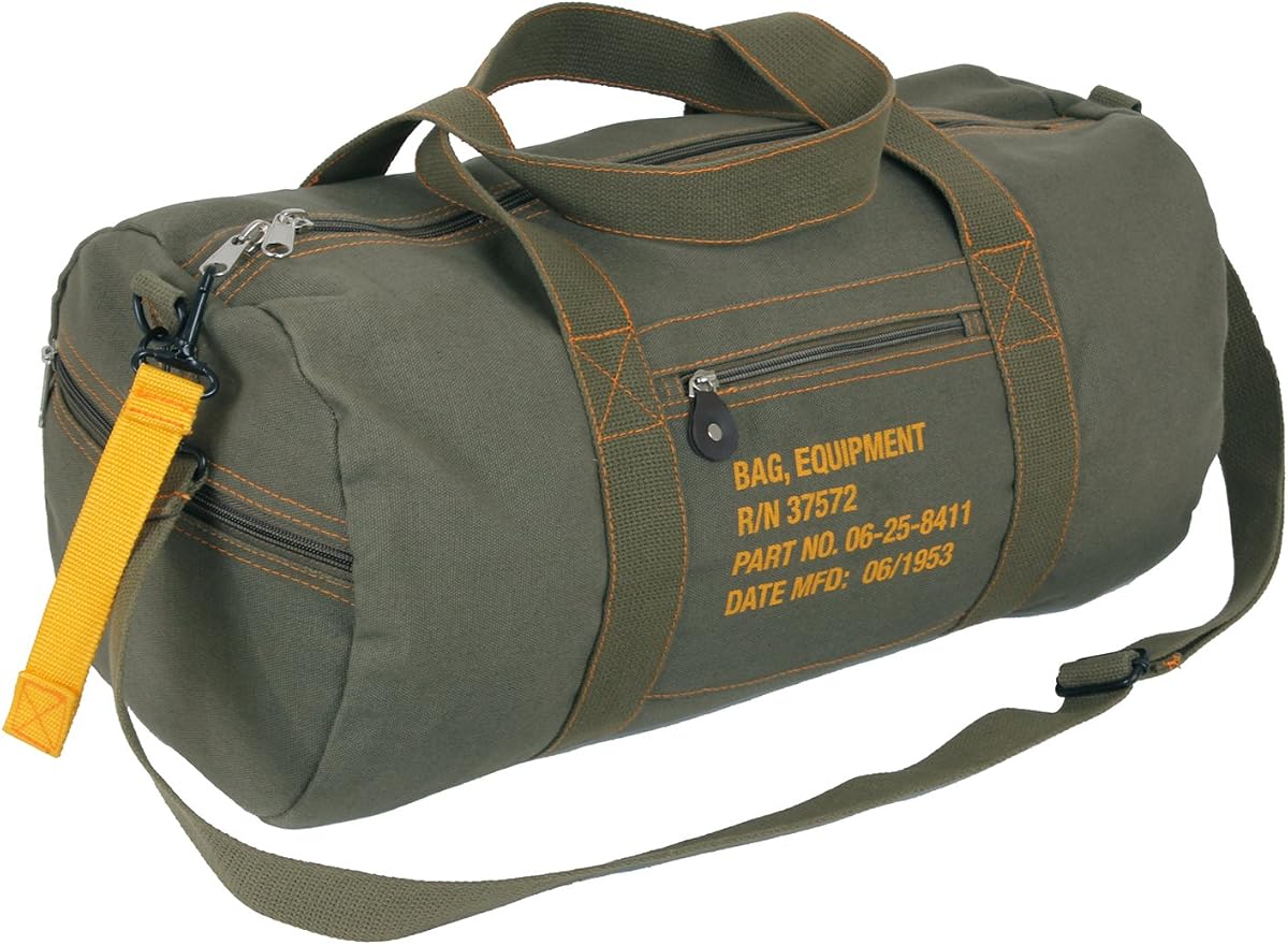 Bolsa de lona para equipo, bolsa de transporte de algodón pesado